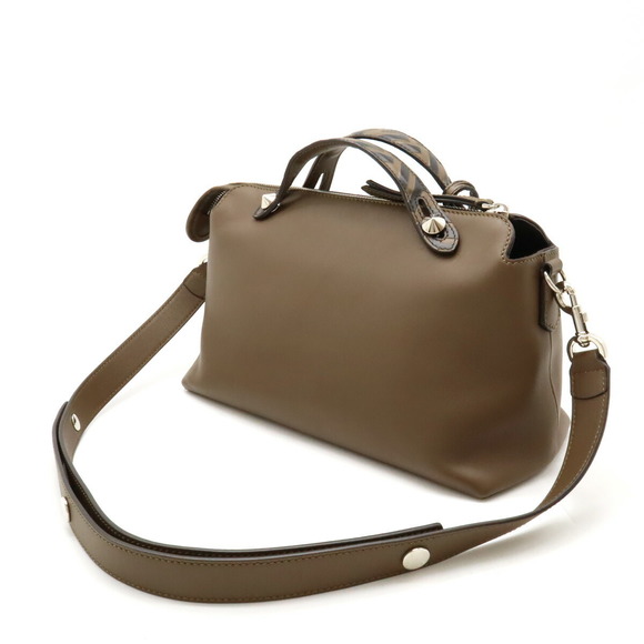 Fendi By The Way Shoulder Bag Zucca Pattern Brown - Picture 2 of 9